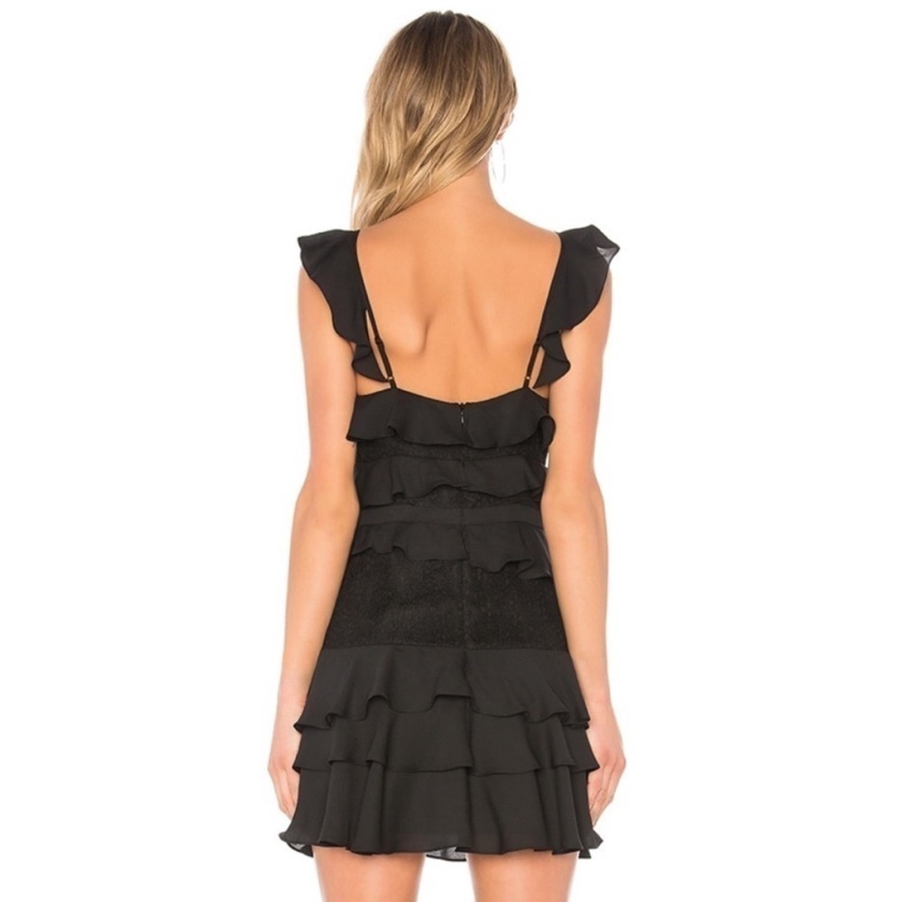 Bardot Revolve Babylon Tiered Ruffle Dress M 8 - Picture 7 of 7